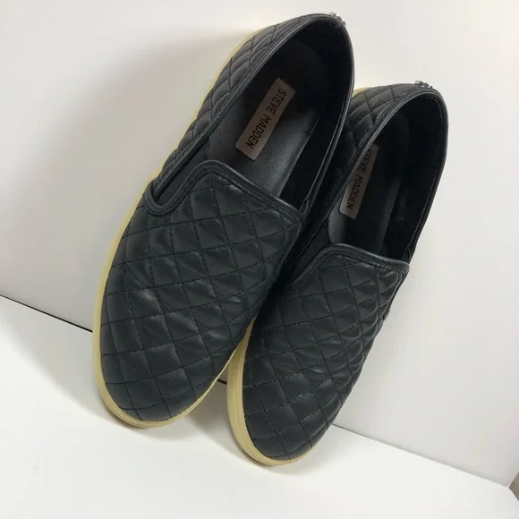 Steve Madden Black Quilted Slip-On Sneakers - Picture 8 of 8